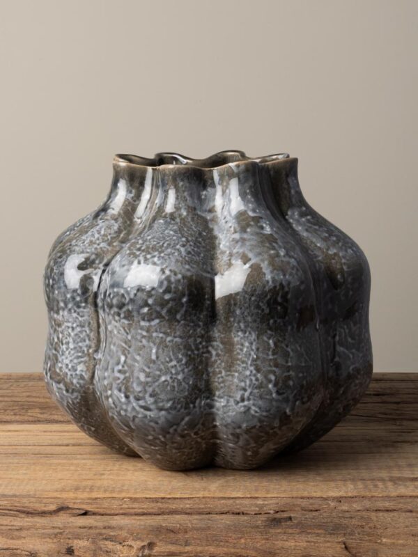 Le vase gris en céramique Pyrite combine élégance et modernité. Avec sa finition grise douce et sa texture unique, il apporte une touche sophistiquée à votre décoration. Idéal pour sublimer vos bouquets ou comme objet décoratif à part entière.