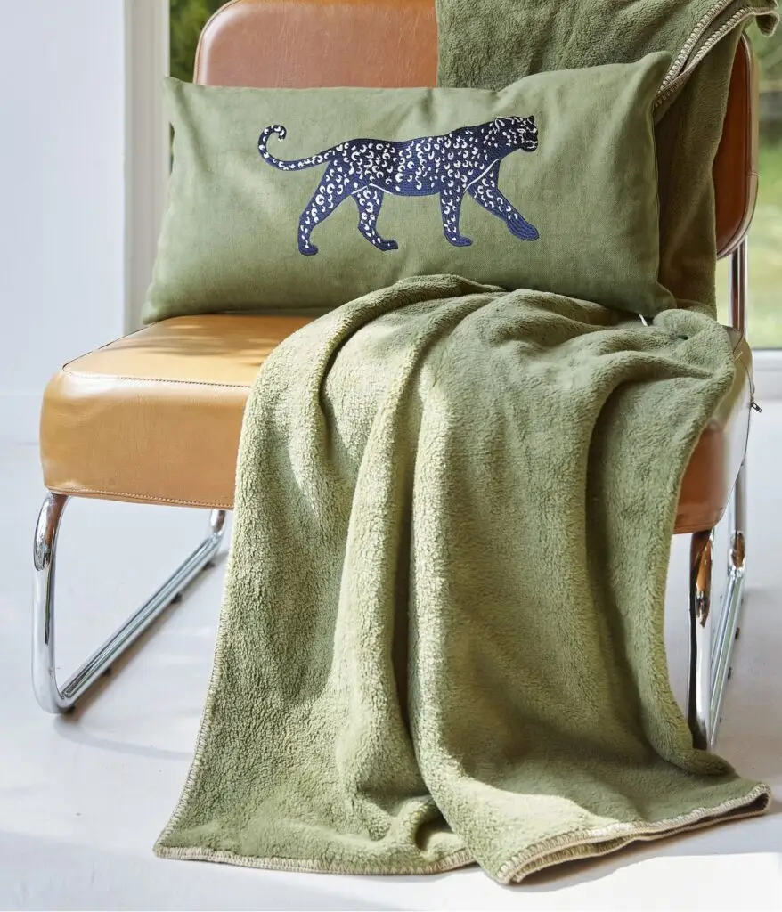 Housse de coussin Léo kaki