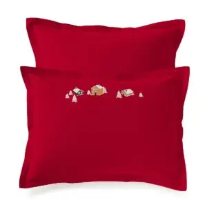 Taie d'oreiller brodée Au coeur de la vallée