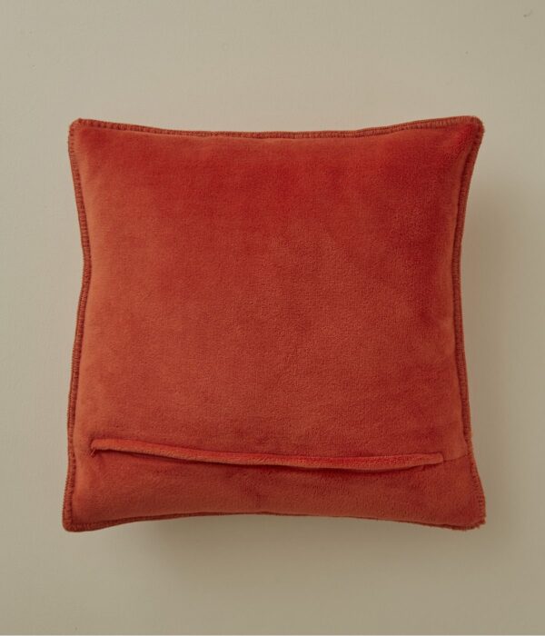 Housse de coussin polaire Passe-montagne orange – Image 2