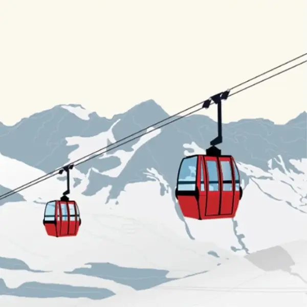 Lot de 6 dessous de verre FUNICULAIRE