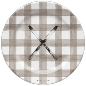 Lot de 6 dessous de verre ronds MONTAGNE SKI