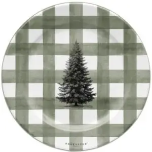 Lot de 6 dessous de verre ronds MONTAGNE SAPIN