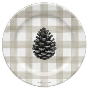 Lot de 6 dessous de verre ronds MONTAGNE PIN