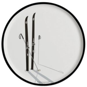 Lot de 6 dessous de verre ronds SKIS PLANTE