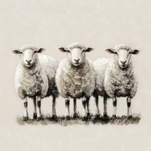 Lot de 6 dessous de verre MOUTON MATERA