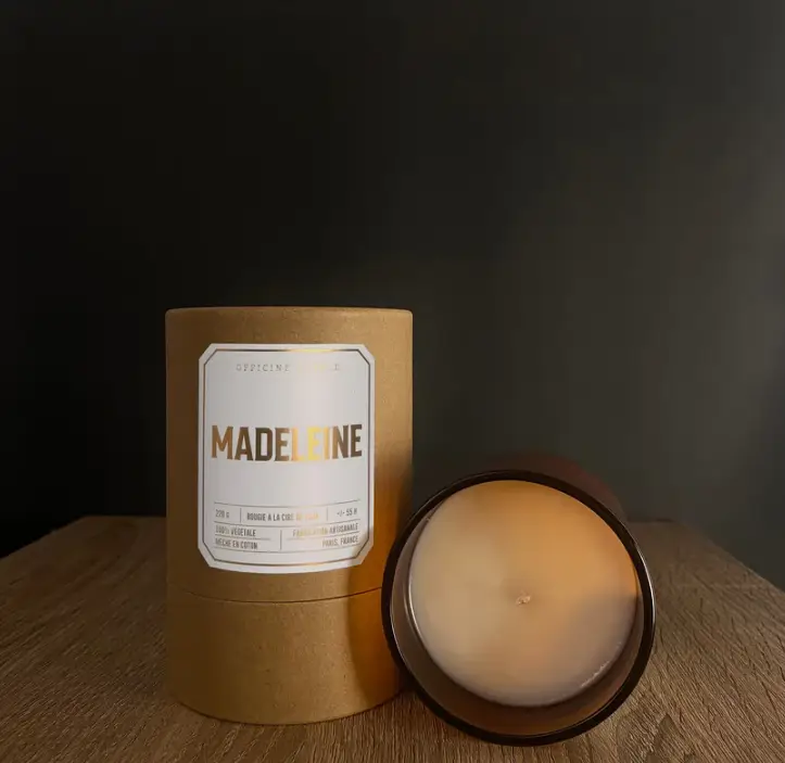 Bougie parfumée MADELEINE Sillage Financier aux Amandes – Image 2