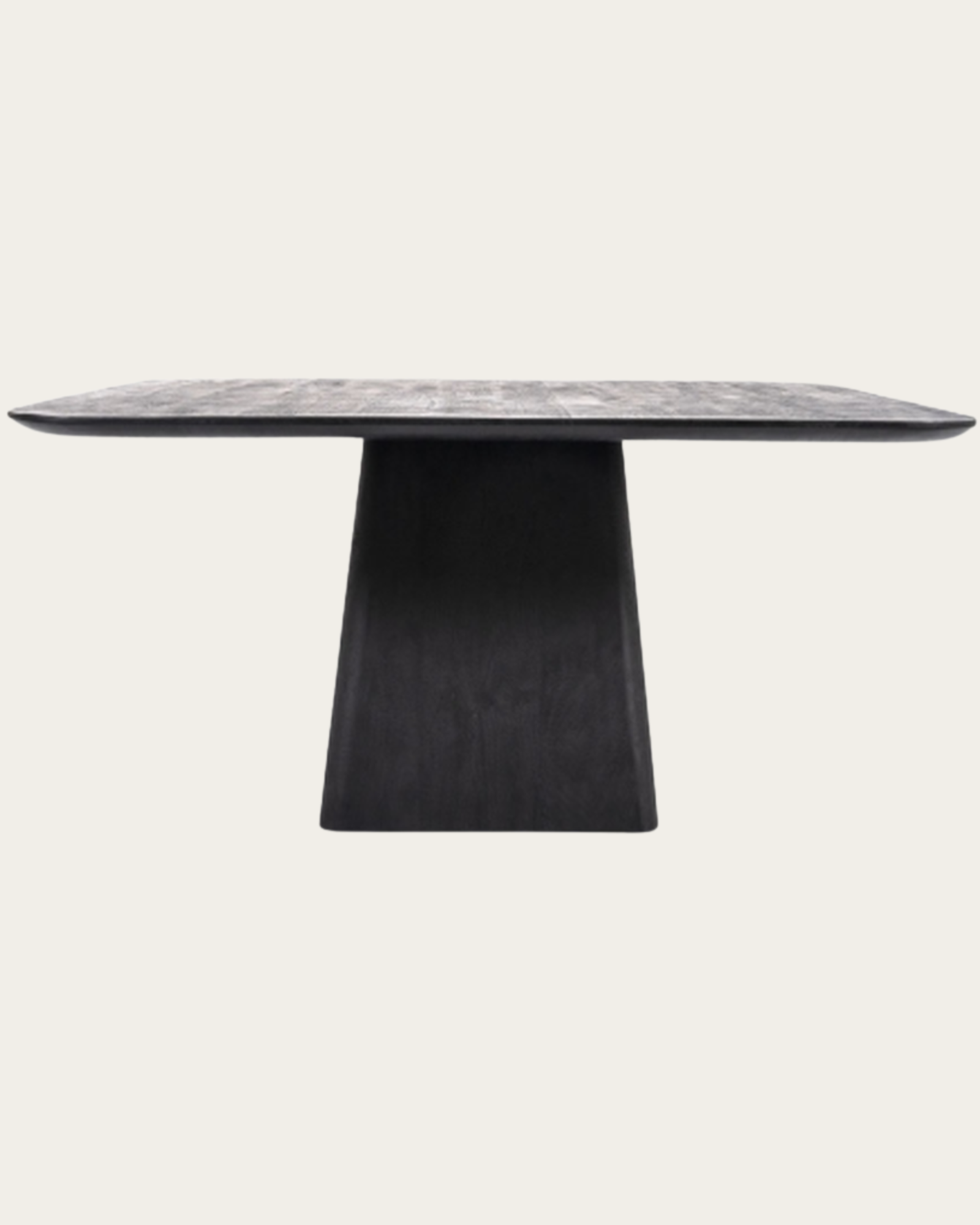 Table Aron 150 cm bois noir contemporaine |