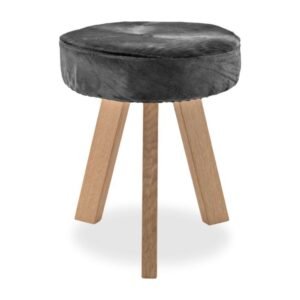 Tabouret Brut assise peau de vache