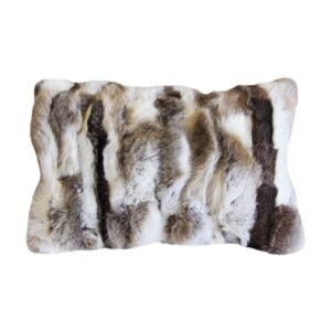 Coussin Ottawa en peau de lapin