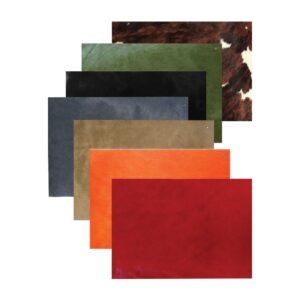 Set de table rectangulaire en peau de vache