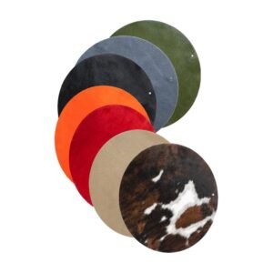 Set de table rond en peau de vache